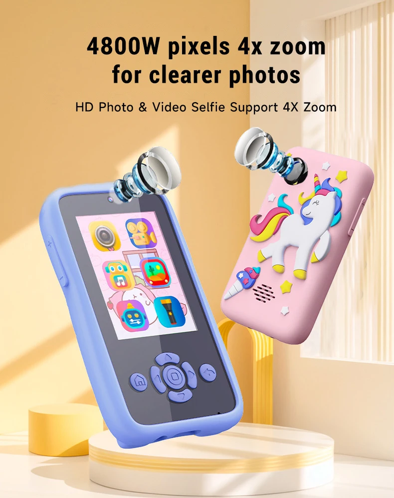 Baby Phone Toys Smart Phone Camera Toys Cartoon Musical Mini Cellphone Learning Toy Silicone cover Toy Kids Digital Camera Gift