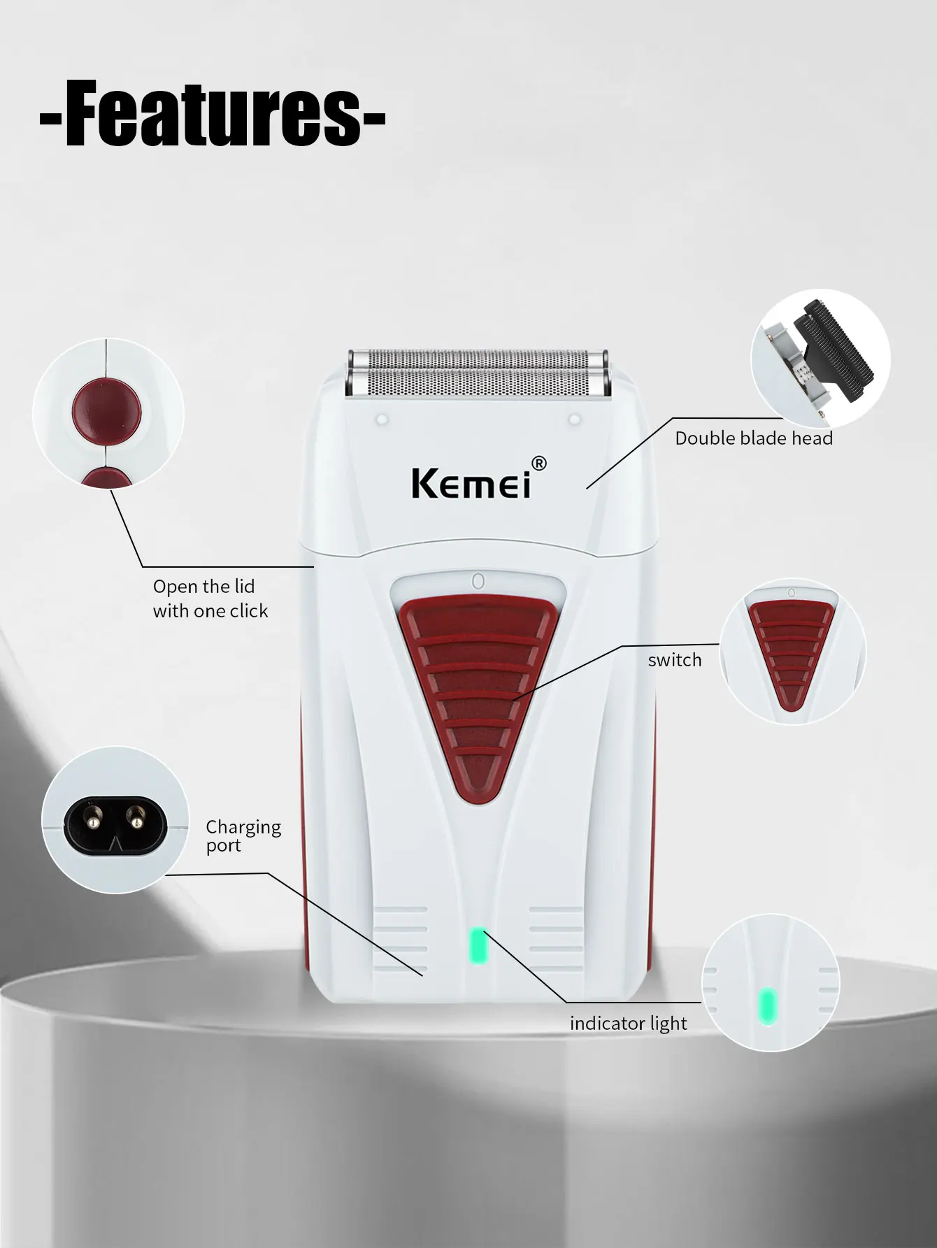 Hair Clipper Electric Shaver Hair Trimmer Professional Cutting Machine KM-3382 KM-2296 667 Hair Trimmer for Men Hair Trimmer