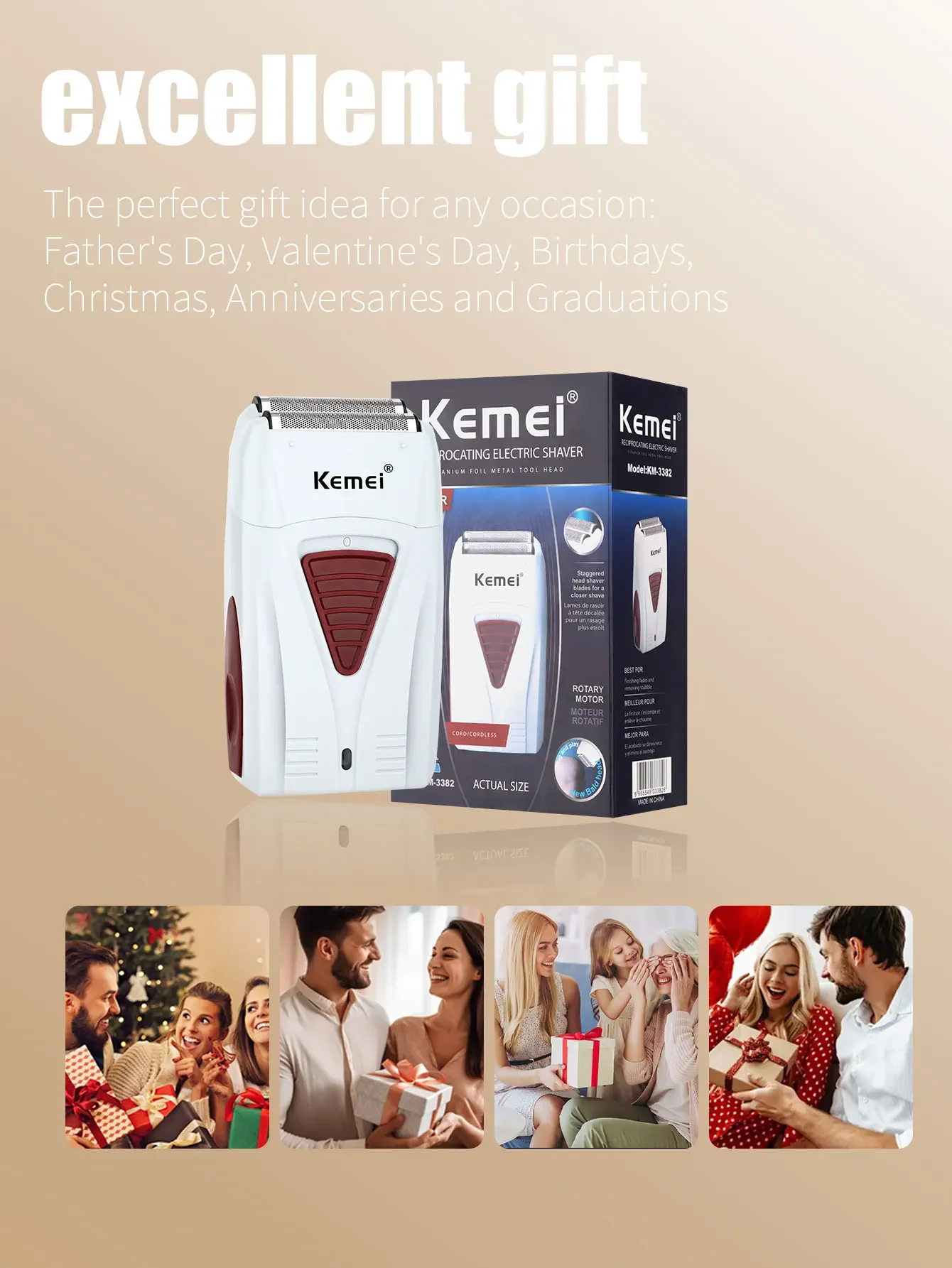Hair Clipper Electric Shaver Hair Trimmer Professional Cutting Machine KM-3382 KM-2296 667 Hair Trimmer for Men Hair Trimmer