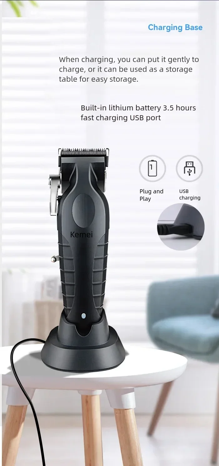 Hair Clipper Electric Shaver Cutting Machine KM-2296 KM-TX10 667 Long Life Hair Trimmer Powerful Power Hair Trimmer for Men