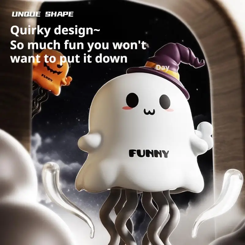 Wind-Up Dancing Ghost Toy for Kids, Interactive Moving Singing Toy with Music and Lights, Educational Toddler Toy
