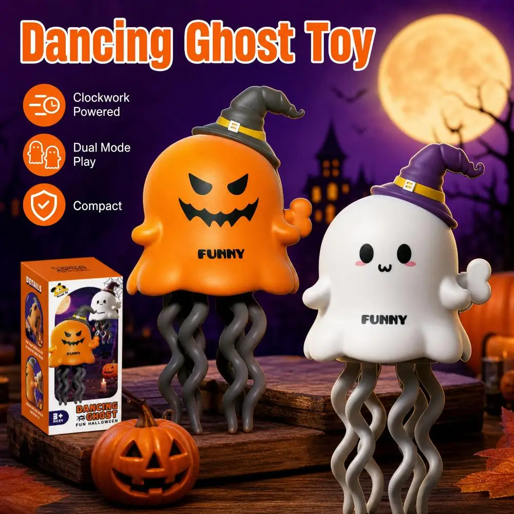 Wind-Up Dancing Ghost Toy for Kids, Interactive Moving Singing Toy with Music and Lights, Educational Toddler Toy