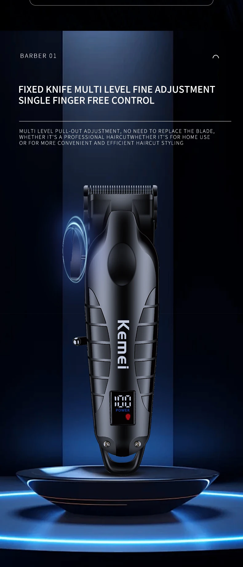 Hair Clipper Barber Blading Hair Cutting Machine Clipper Grooming Cordless Rechargeable Shaver for Men Km-2290 Km-032 Km-1102