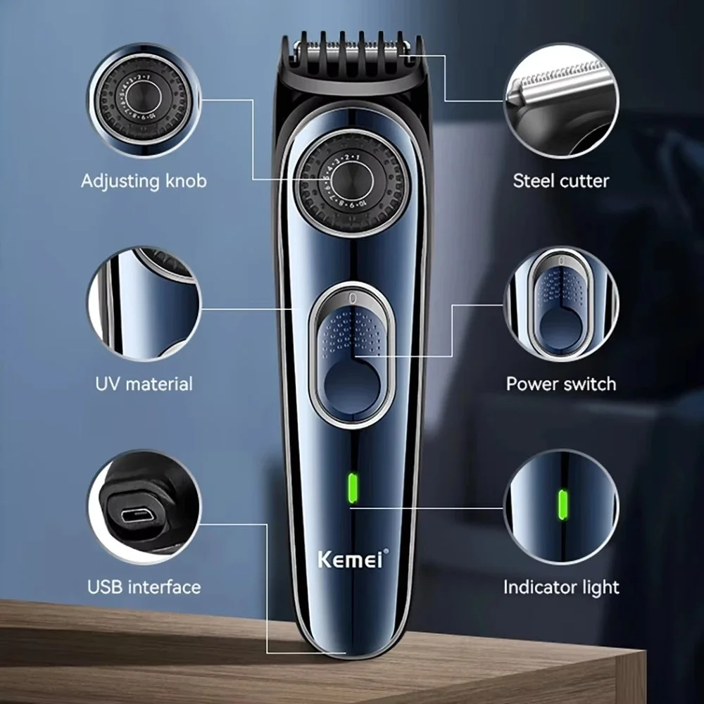 Kemei KM-2296 KM-1256 KM-3382 Professional Hair Clipper Kit Electric Shaver Male Hair Cutting Machine Men’s Trimmer Machine
