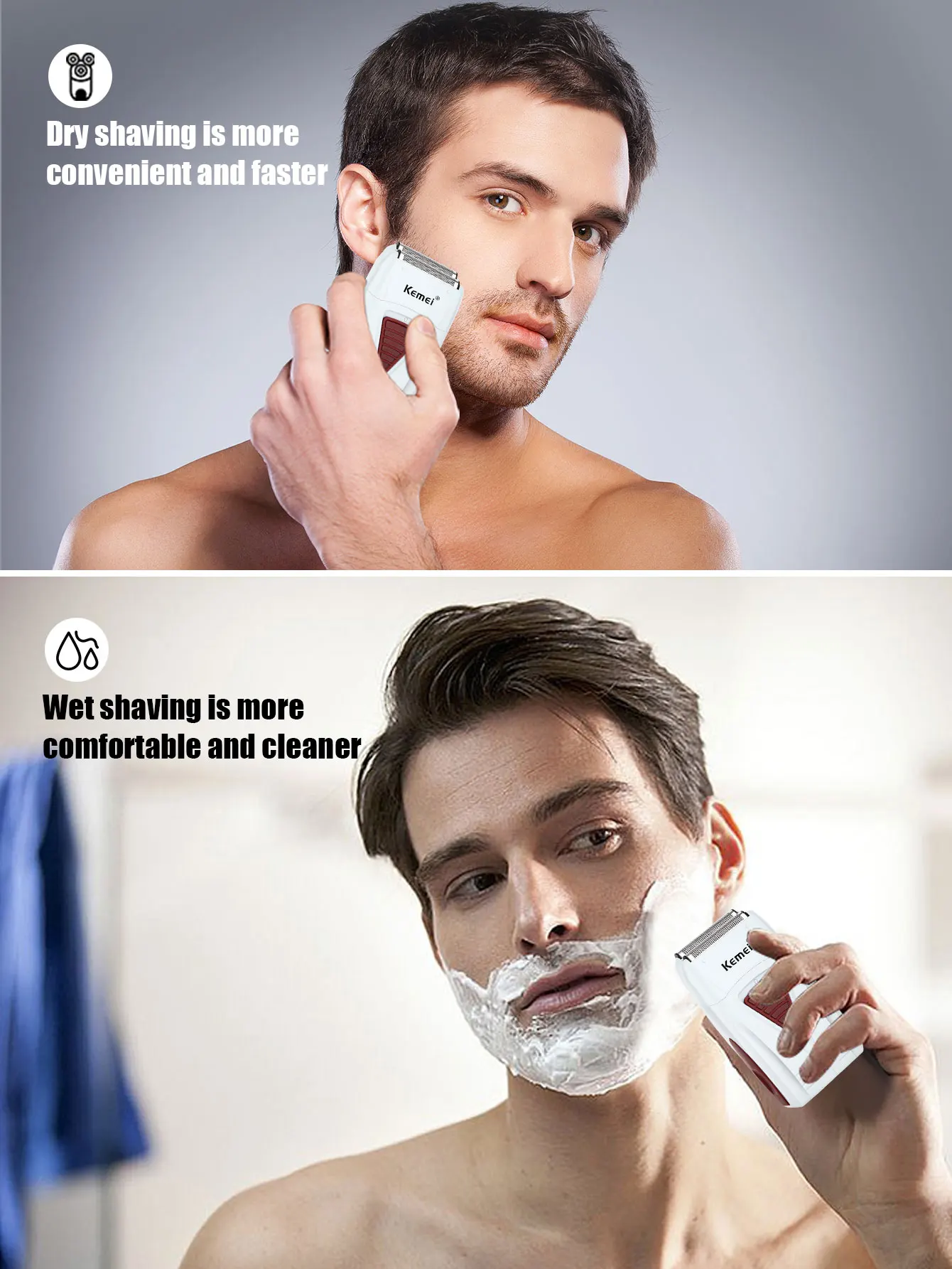 Kemei KM-2296 KM-1256 KM-3382 Professional Hair Clipper Kit Electric Shaver Male Hair Cutting Machine Men’s Trimmer Machine