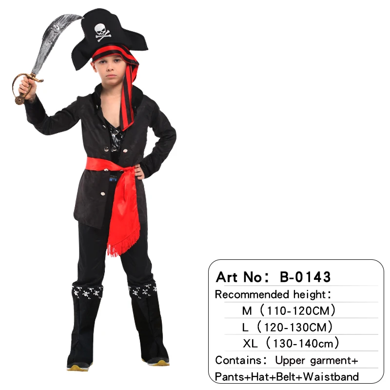 Halloween Viking Pirate Costume Medieval Retro Pirate Captain Showing Suit Carnival Party Nightclub Bar Dress Up No Props