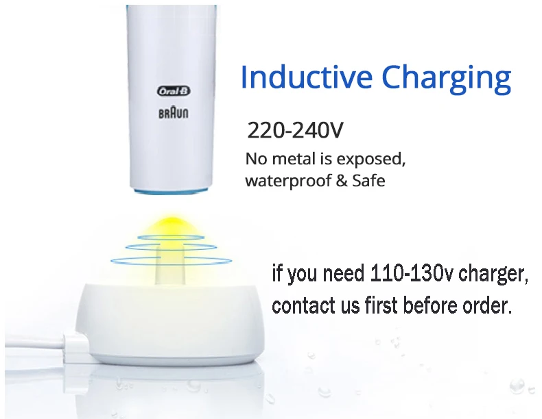 Original Oral B Vitality Electric Toothbrush Smart Timer Adult Toothbrushes Waterproof Inductive Rechargeable Oralb Deep Clean