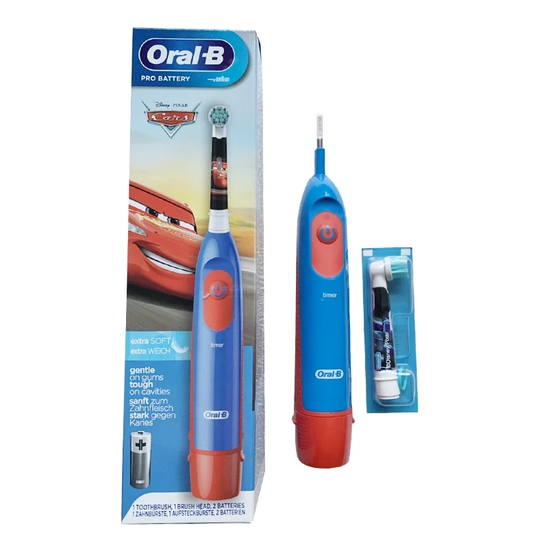 Oral-B Kid's Electric Toothbrush Battery Powered Rotation Tooth Brush Oral Dental Clean with 2 Minutes Timer For Children Age 3+