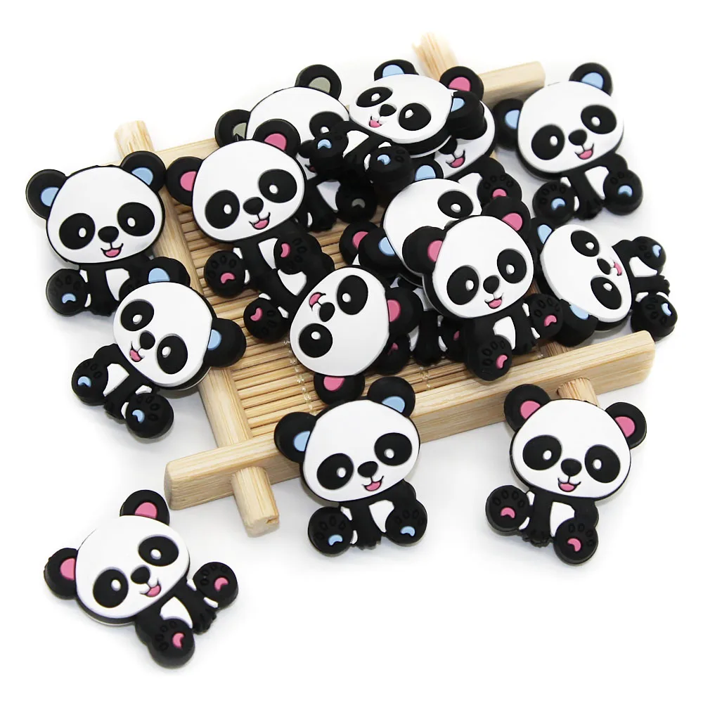 Cute-idea 10pcs/lot Silicone Teether Beads Food Grade Animal Chewable Beads DIY Pacifier Chain Toys Accessories Baby Product