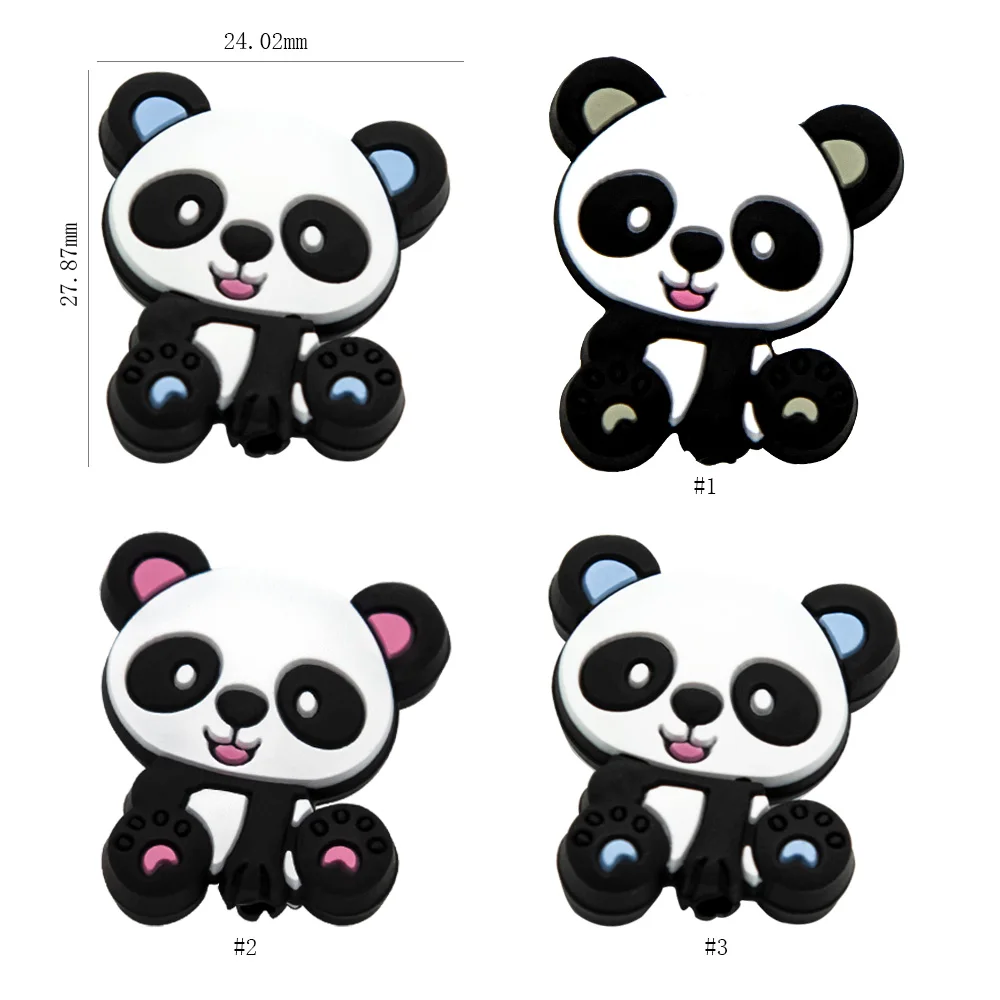 Cute-idea 10pcs/lot Silicone Teether Beads Food Grade Animal Chewable Beads DIY Pacifier Chain Toys Accessories Baby Product
