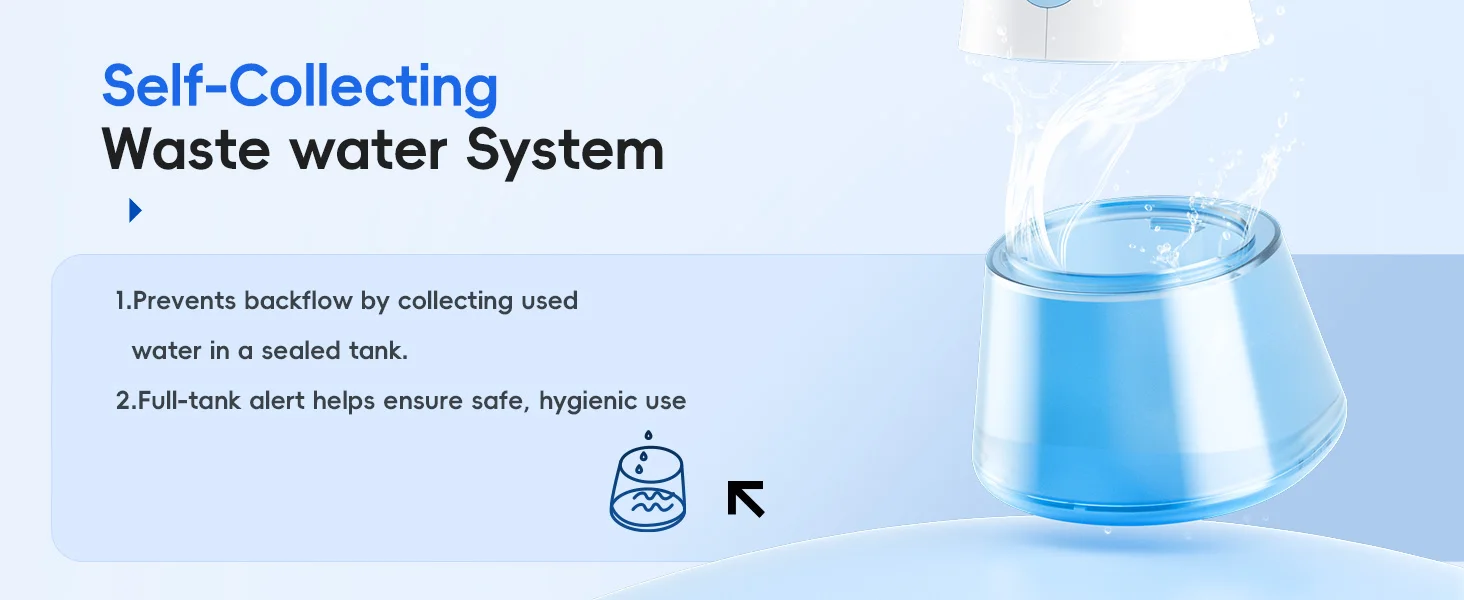 Electric Nasal Rinse Irrigation Self-Cleaning with Auto Waste Collection, 30 Salt Packets for Sinus Discomfort Relief