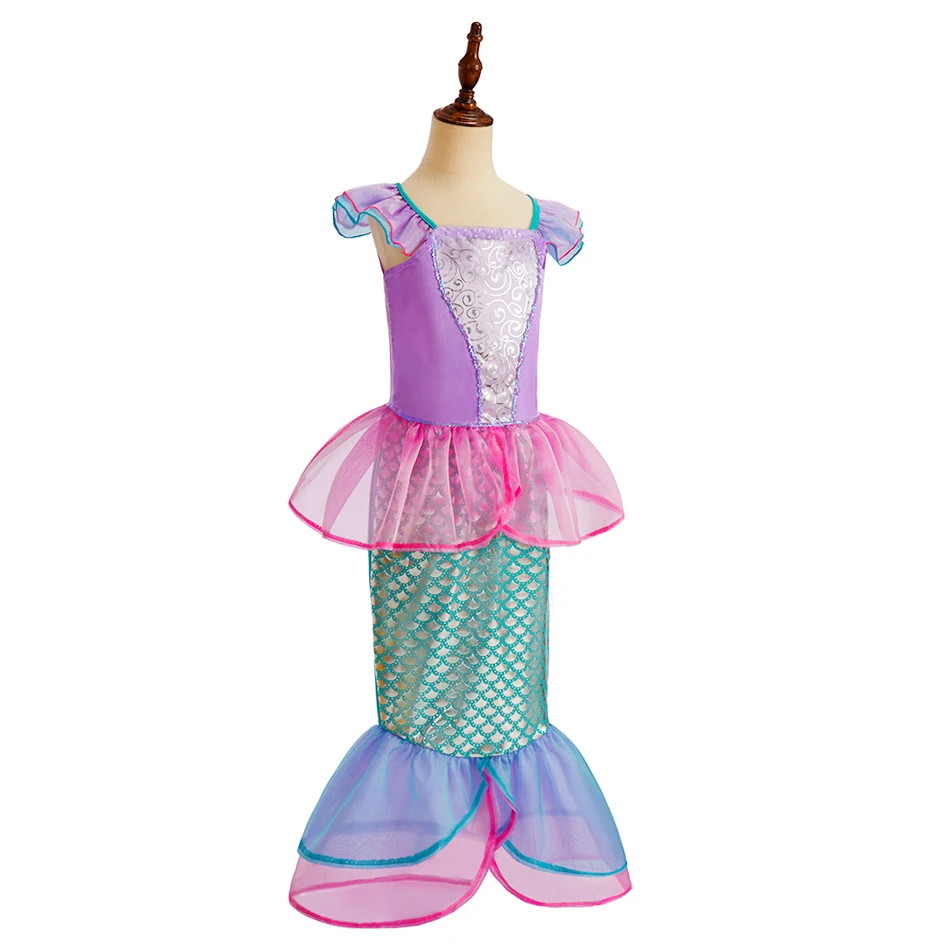 Girls Dress Up Set Kids Mermaid Cosplay Costume Arabian Princess Fancy Clothes Accessories Book Week Halloween Party Outfit