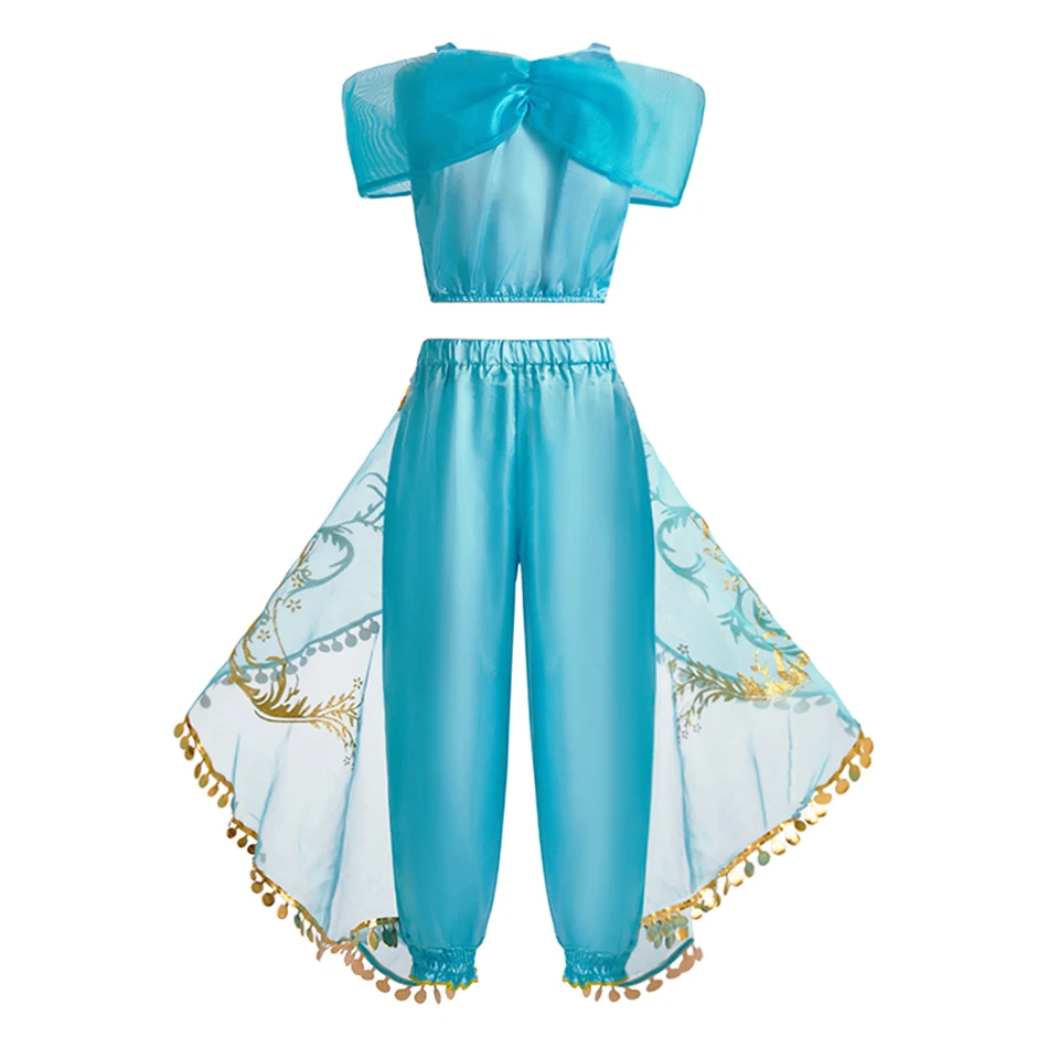 Girls Dress Up Set Kids Mermaid Cosplay Costume Arabian Princess Fancy Clothes Accessories Book Week Halloween Party Outfit