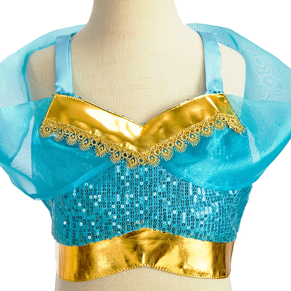 Girls Dress Up Set Kids Mermaid Cosplay Costume Arabian Princess Fancy Clothes Accessories Book Week Halloween Party Outfit