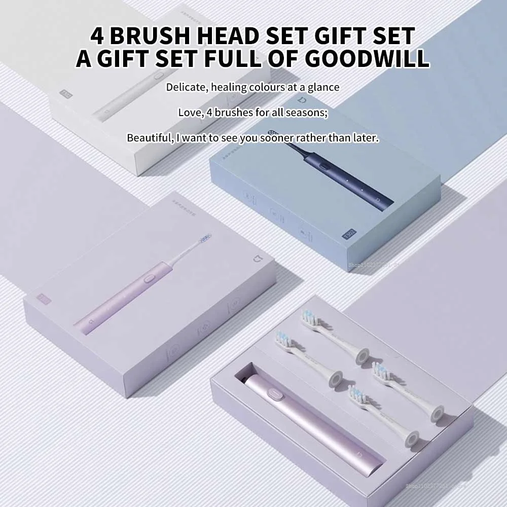 NEW MIJIA Sonic Electric Toothbrush T302 USB Rechargeable IPX8 Waterproof Battery life 150 day 4 Modes Toothbrushes Whitening