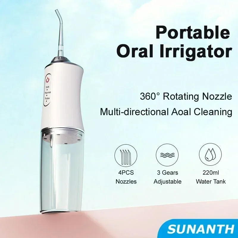 2026 Powerful Water Oral Irrigation Irrigator Ipx7 USB PortableJet Tools Pick Teeth 200ML 4 Nozzles Mouth Oral Cleaning Agents