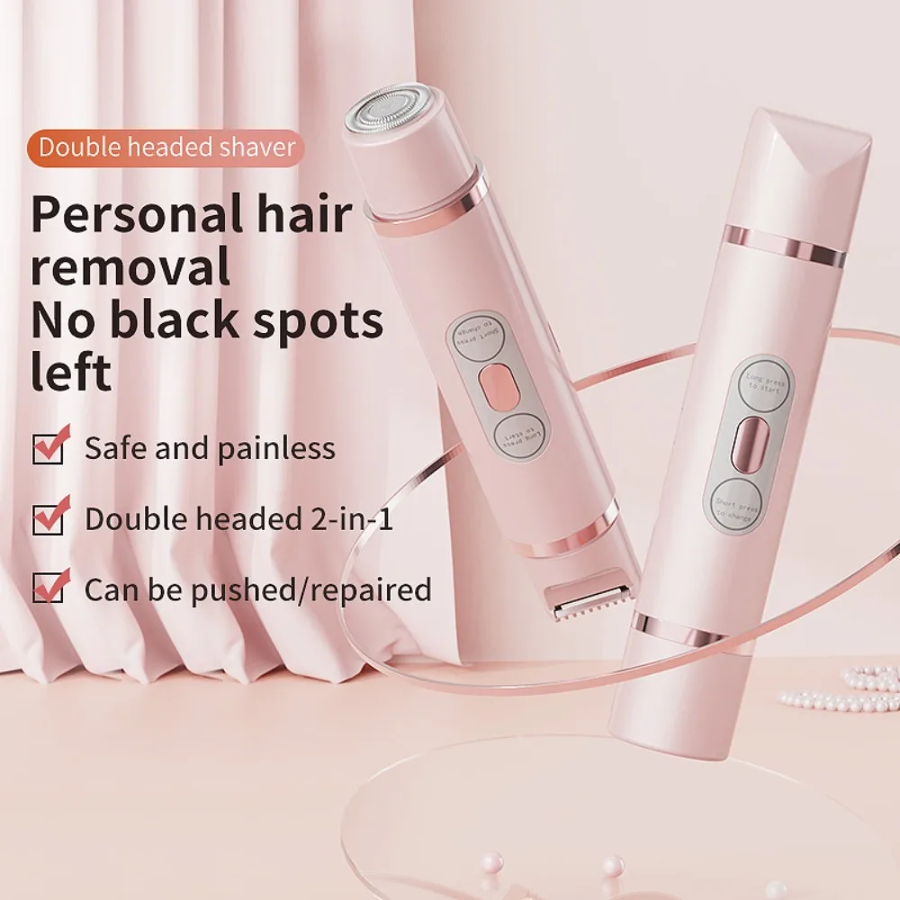 Female 2‑in‑1 Body Grooming Tool, Dual‑head Electric Shaver, Nice New Year Gift for Hair Removal Needs
