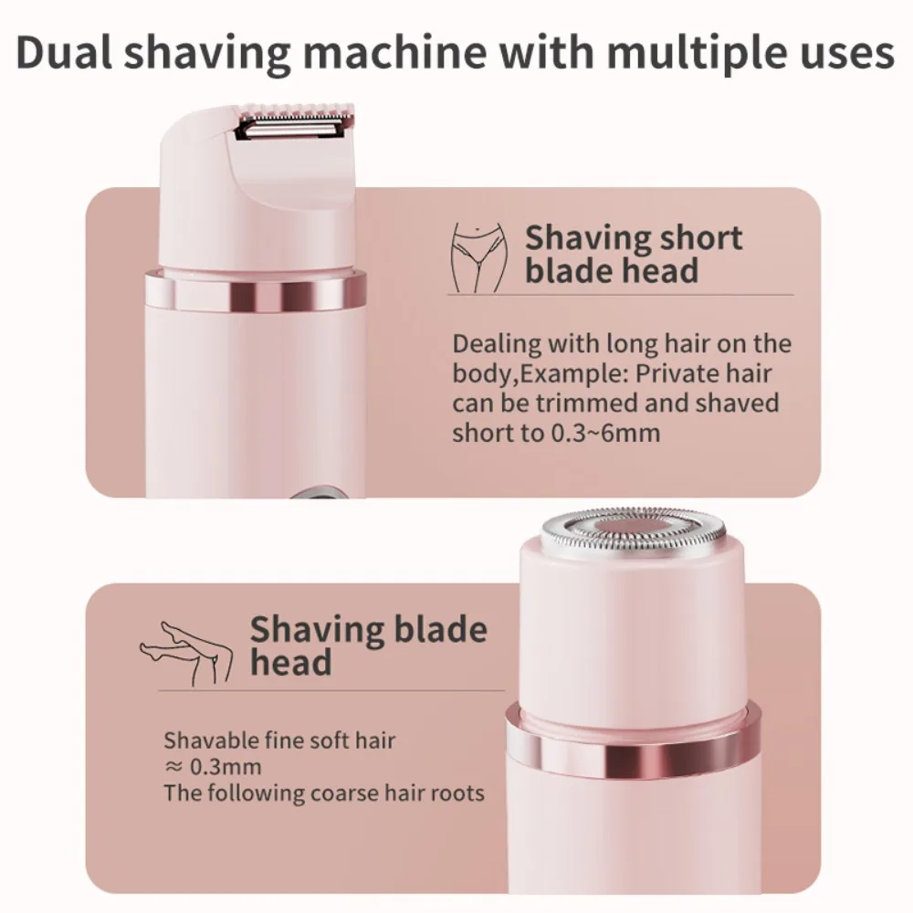 Female 2‑in‑1 Body Grooming Tool, Dual‑head Electric Shaver, Nice New Year Gift for Hair Removal Needs