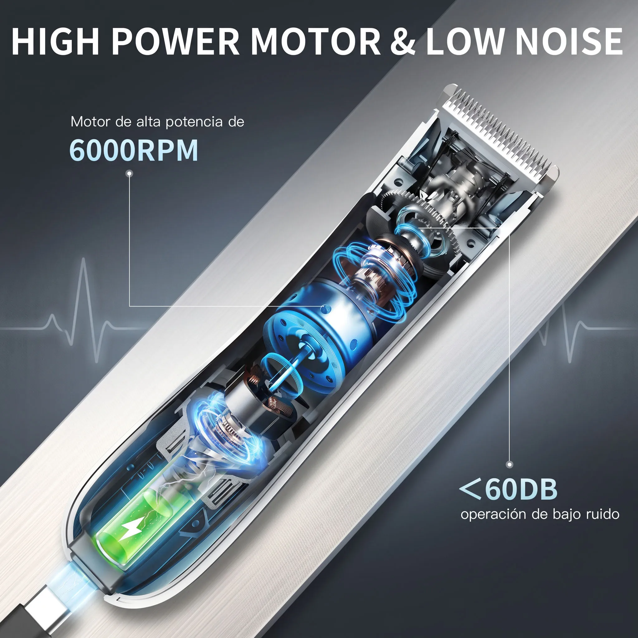 Electric Trimmer for Men's Groin Hair: Versatile Body Groomer and Waterproof Pubic Hair Trimmer with Replaceable Ceramic Blade