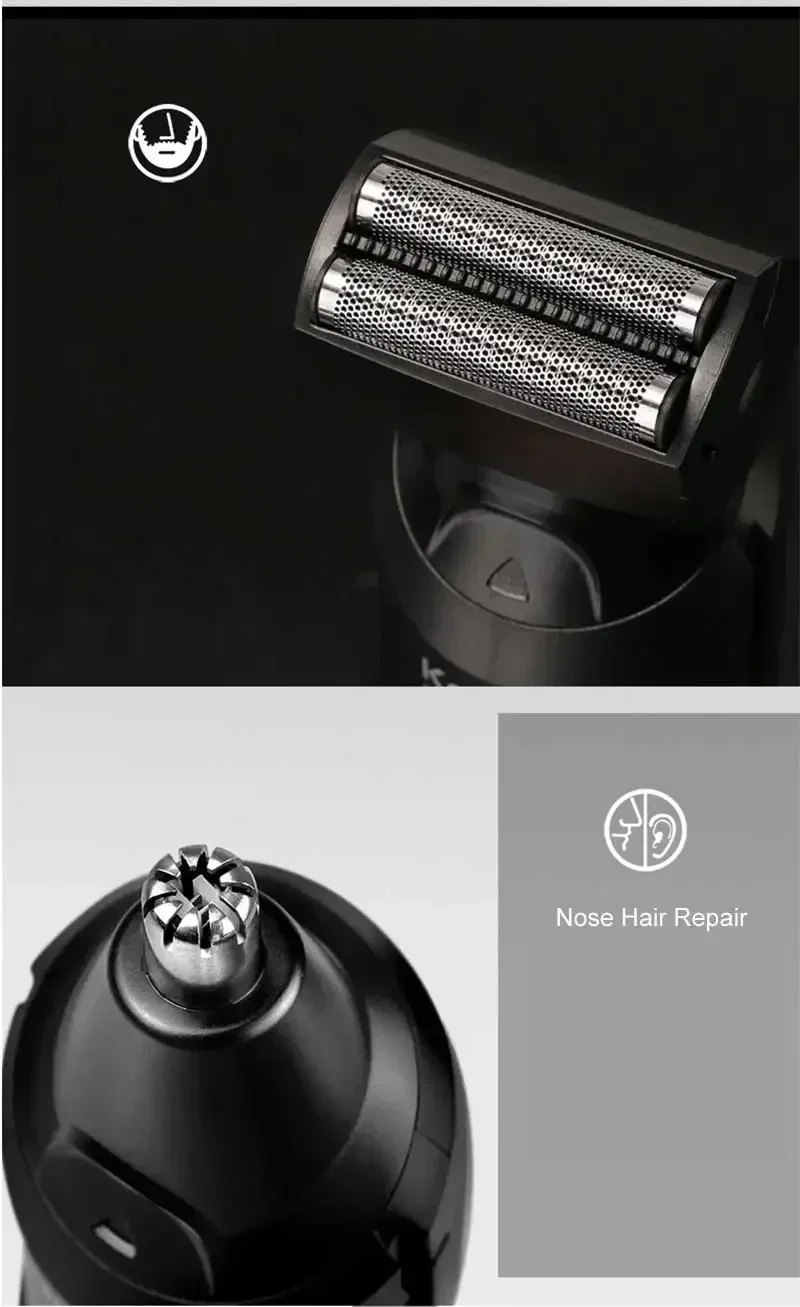 Hair Clipper Km-696 Km-691 Professional Hair Trimmer Electric Nose Beard Trimmer Razor 5 in 1 Hair Cutting Machine Trimer Cutter
