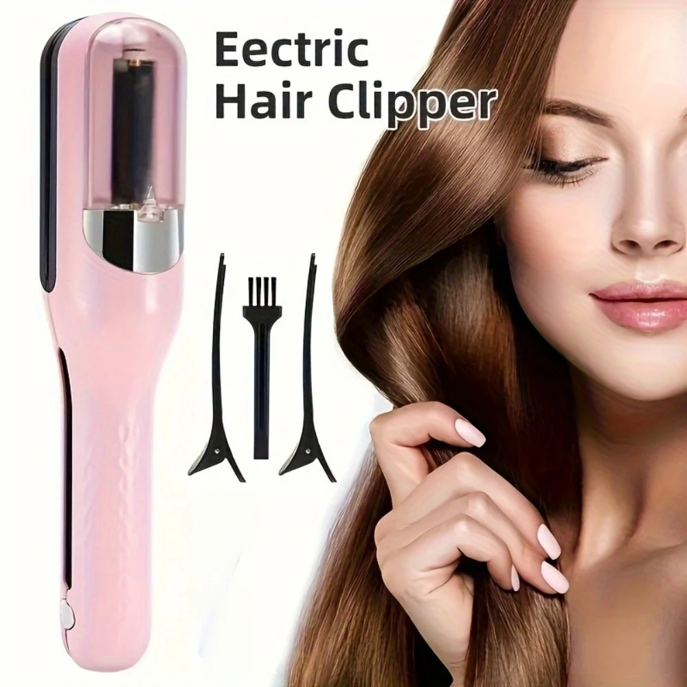 Lightweight Detachable Split End Trimmer, Cordless USB Recharge Portable Device for Family Hair Care