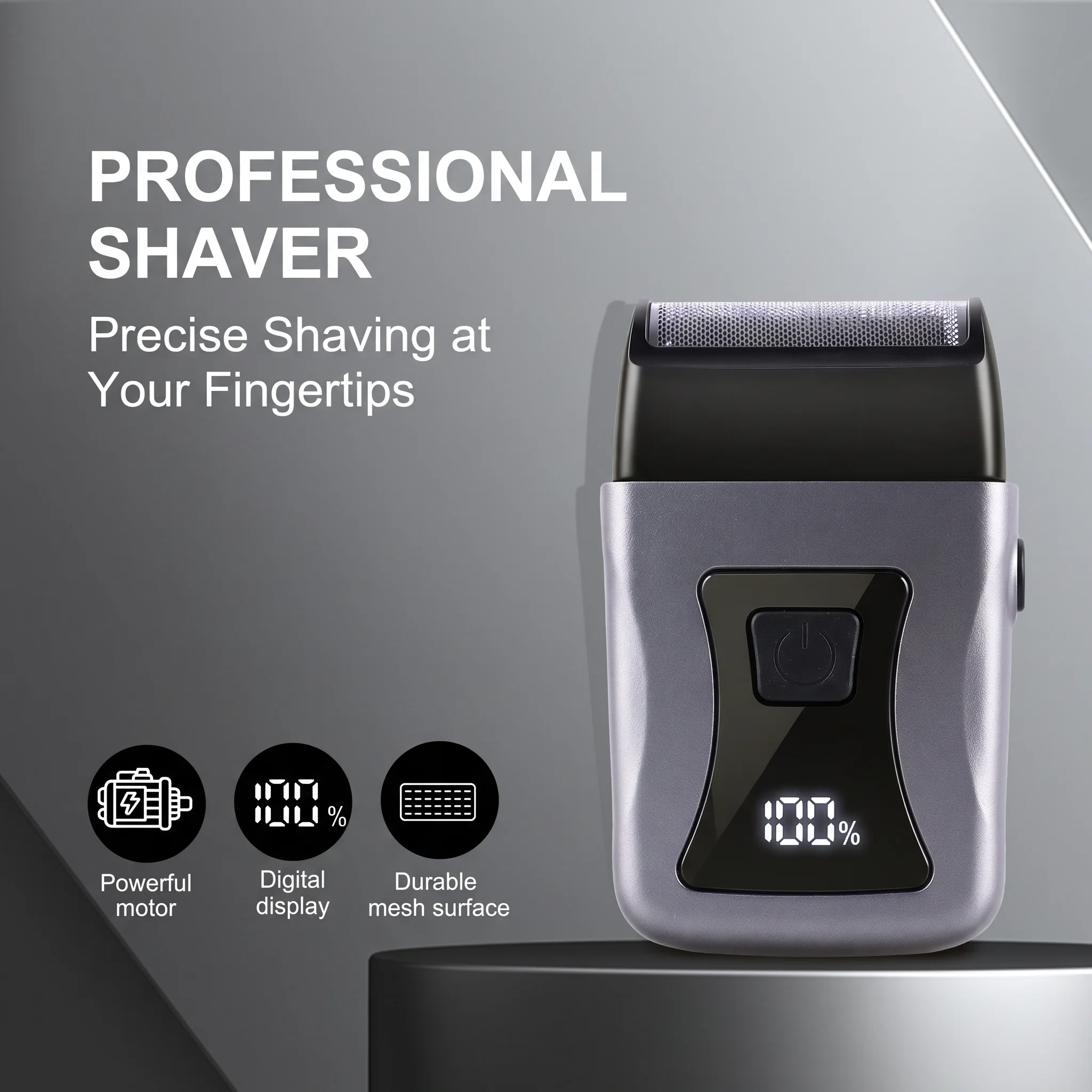 OMUONE New Electric Shaver Professional Beard Trimmer Razor Portable Mini Shaver Reciprocating Shaving Blade USB Charge for Men