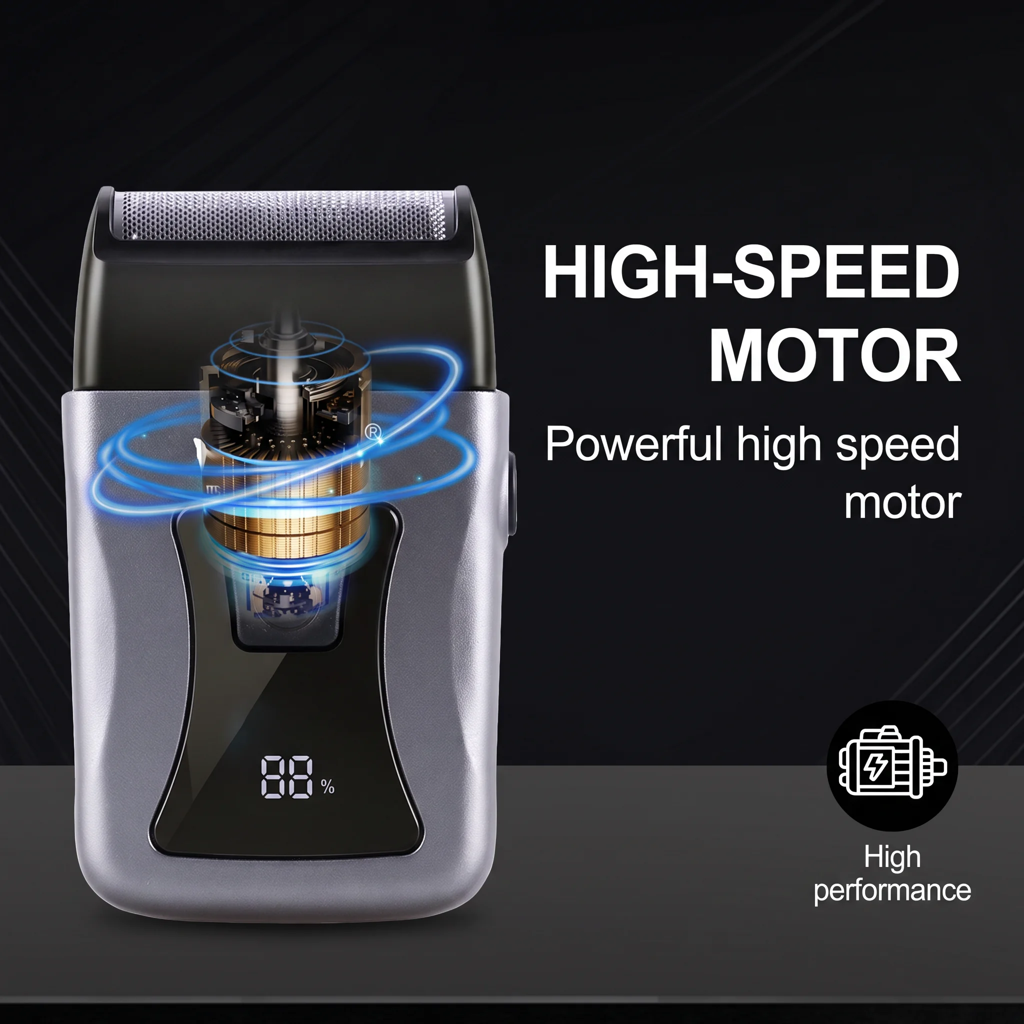 OMUONE New Electric Shaver Professional Beard Trimmer Razor Portable Mini Shaver Reciprocating Shaving Blade USB Charge for Men