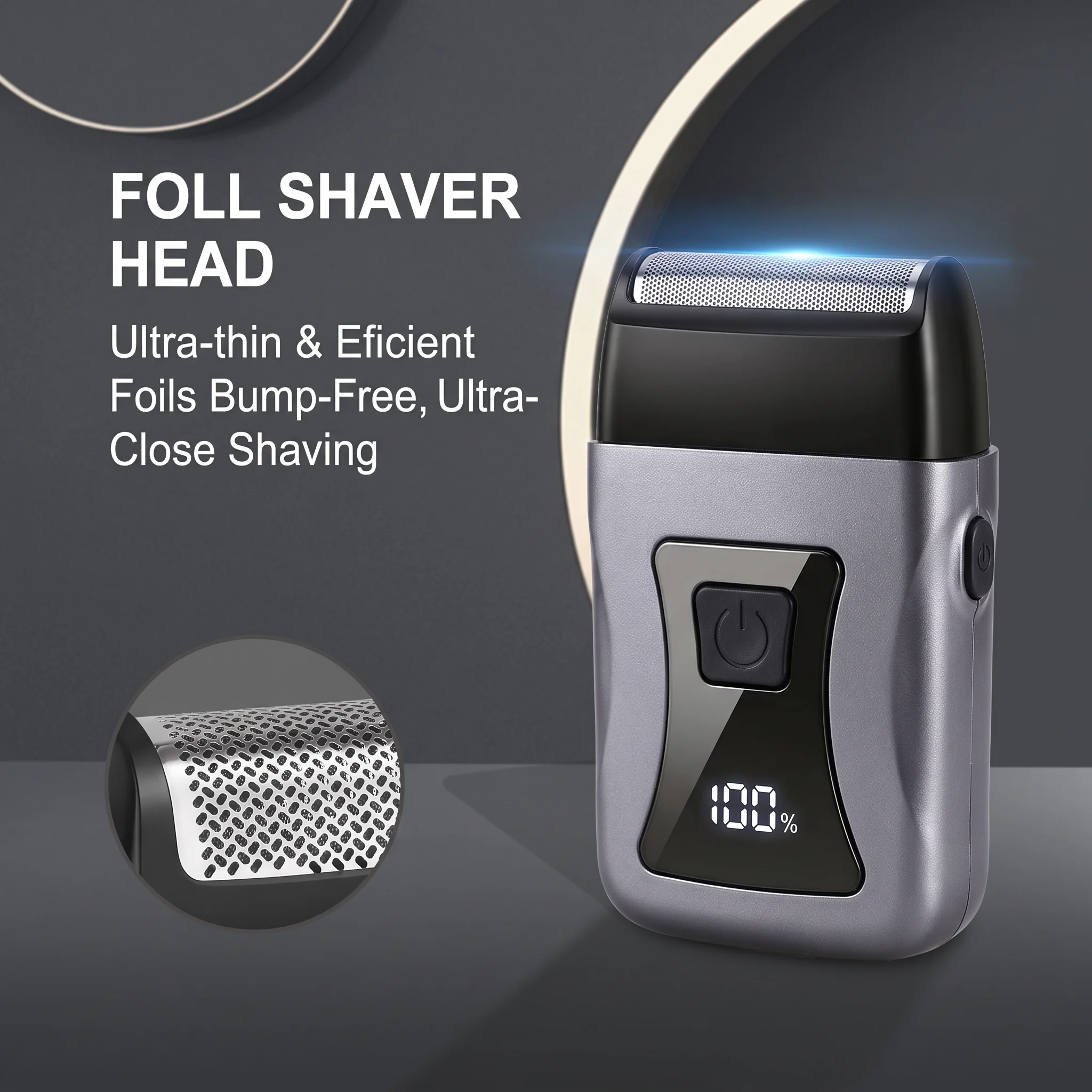 OMUONE New Electric Shaver Professional Beard Trimmer Razor Portable Mini Shaver Reciprocating Shaving Blade USB Charge for Men