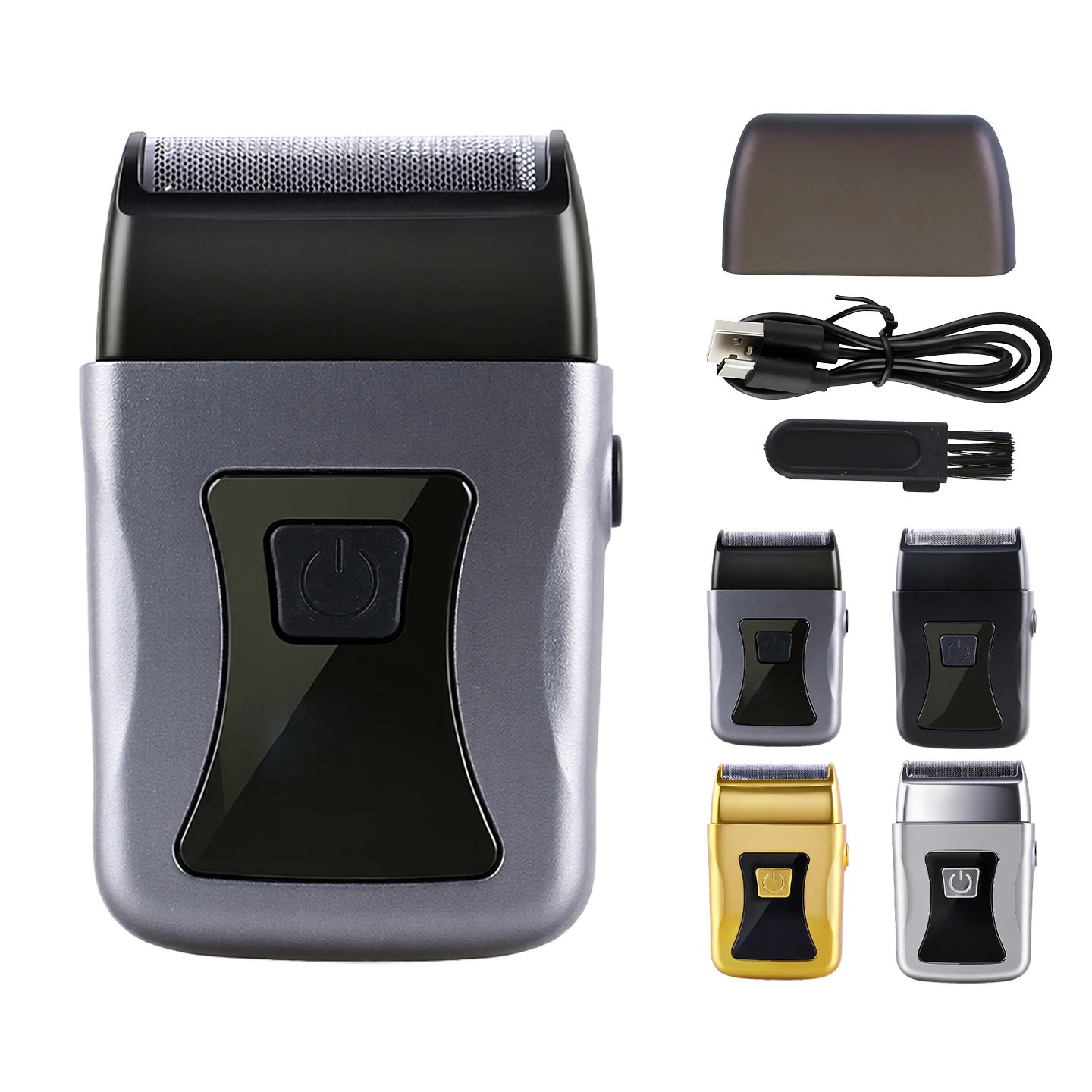 OMUONE New Electric Shaver Professional Beard Trimmer Razor Portable Mini Shaver Reciprocating Shaving Blade USB Charge for Men