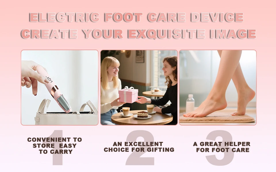 LQT Electric Foot Grinder Automatic Foot Callus Rubbing Pedicure Dead Skin Callus Remover for Foot Beauty Machine