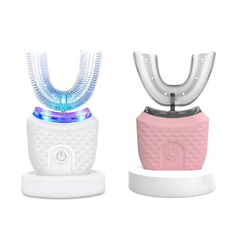 U-Shaped Ultrasonic 360° Automatic Electric Toothbrush Silicone Teeth Whitening Oral Cleaning Tool
