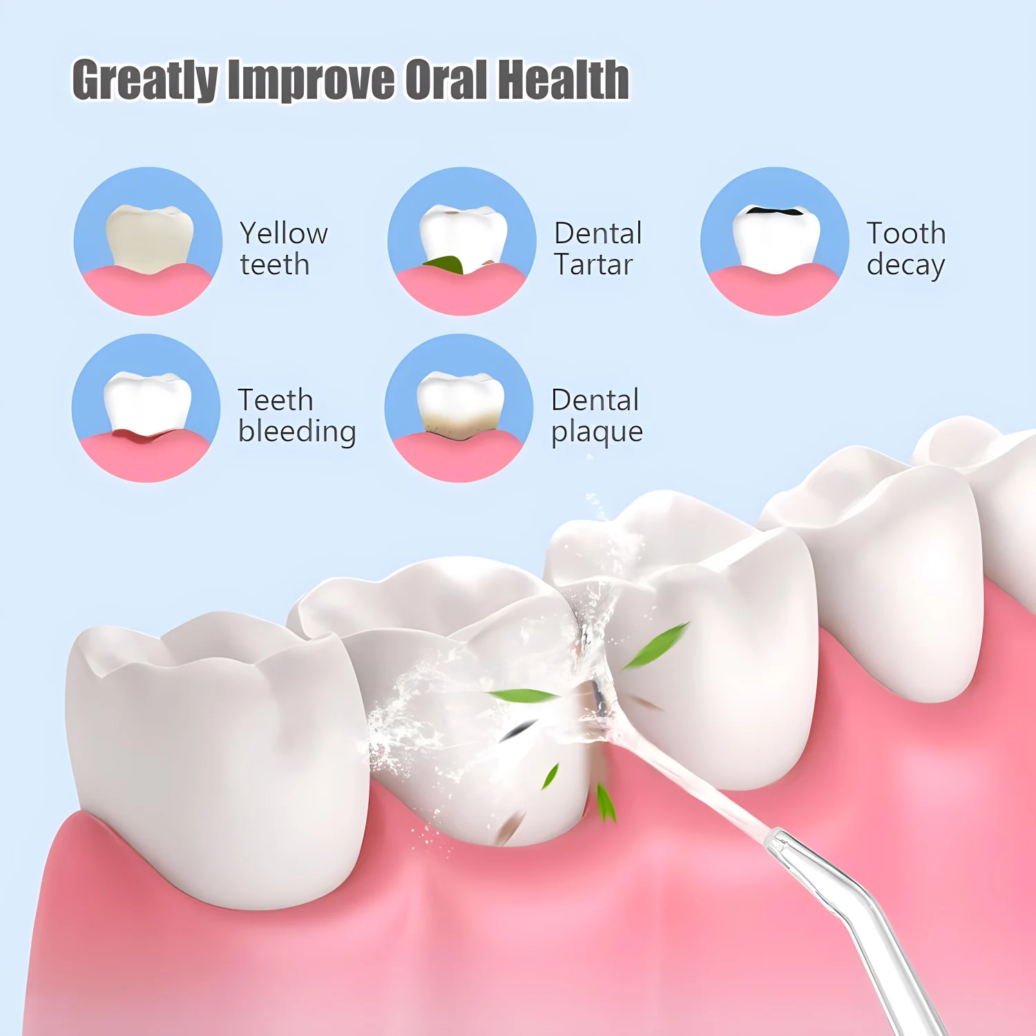 1 PCS Portable Water Floss USB Rechargeable Oral Irrigator 220ML Electric Tooth Cleaning Device 3 Modes Waterproof Irrigator
