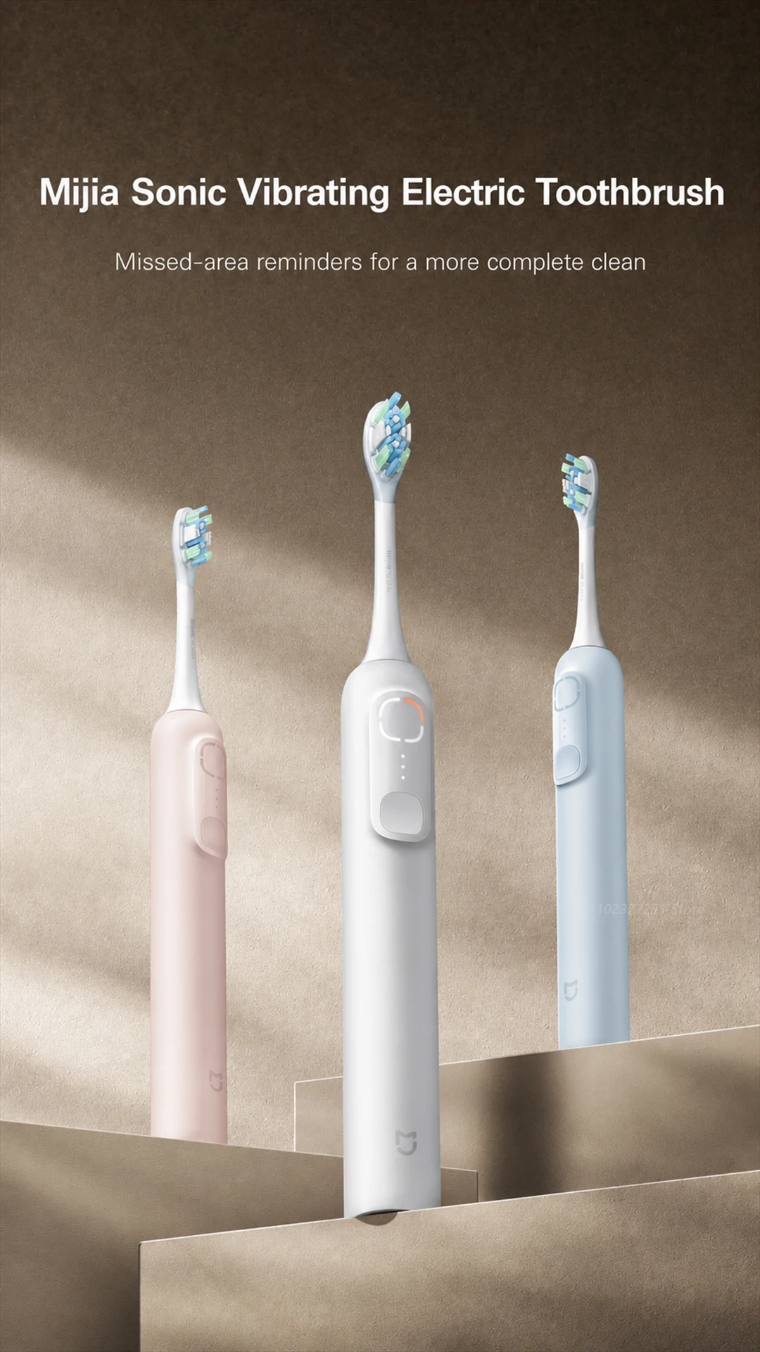 Original Mijia Sonic Toothbrush MES609 Shock-Absorbing Smart Sweep Vibration Teeth Deep Cleaning Electric Tooth Brush 3 Modes