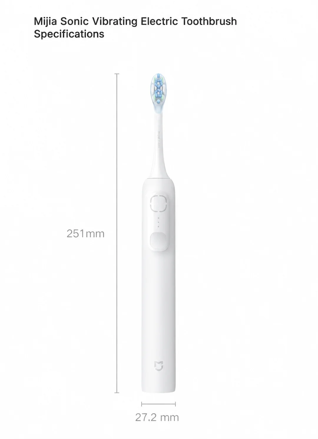 Original Mijia Sonic Toothbrush MES609 Shock-Absorbing Smart Sweep Vibration Teeth Deep Cleaning Electric Tooth Brush 3 Modes