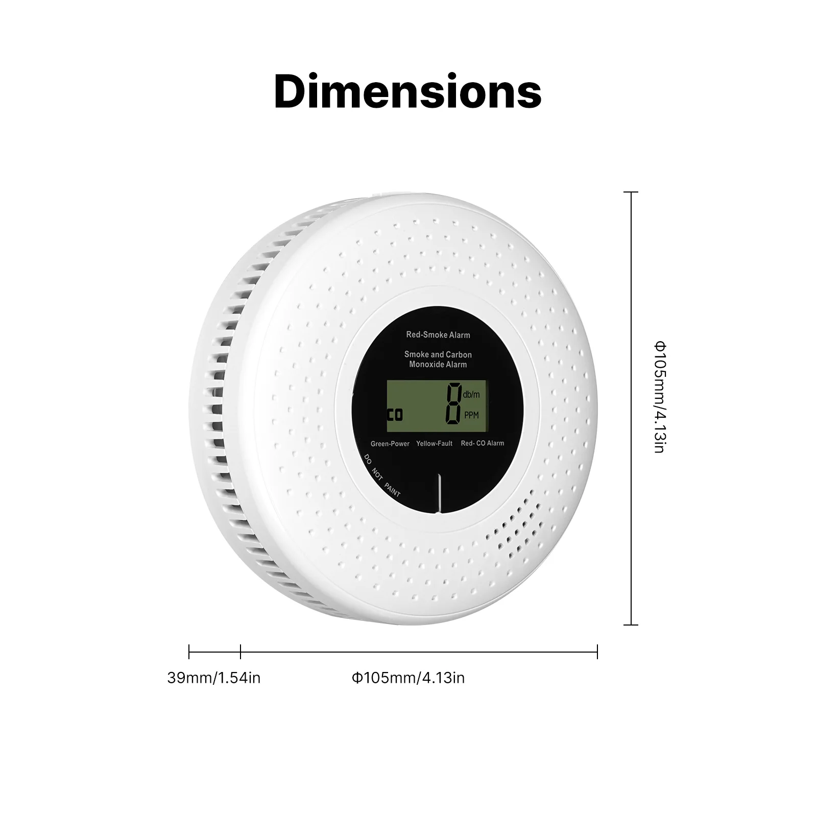 MOES Tuya ZigBee Smoke and Carbon Monoxide Detector 2-in-1 Smart CO Gas Alarm 85dB Siren Home Security App Remote Monitor Sensor