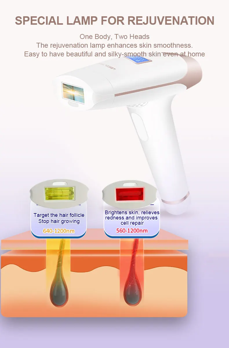 Lescolton 2in1 IPL Epilator Hair Removal LCD Display Machine T009i Laser Permanent Bikini Trimmer Electric Depilador a Laser