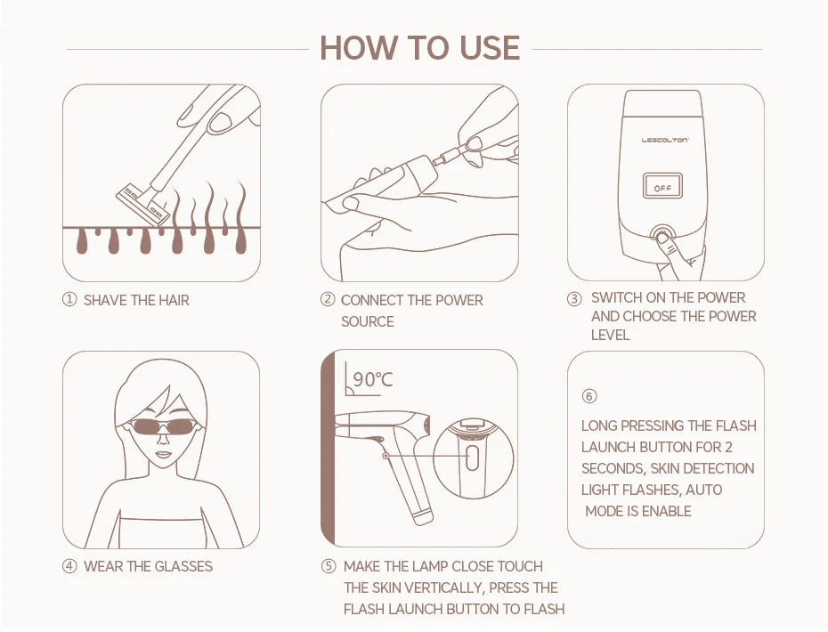 Lescolton 2in1 IPL Epilator Hair Removal LCD Display Machine T009i Laser Permanent Bikini Trimmer Electric Depilador a Laser