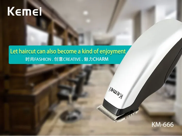 Kemei Newly Design Electric Hair Clipper Mini Portable Hair Trimmer Cutting Machine Beard Barber Razor Men Style Tools KM-666