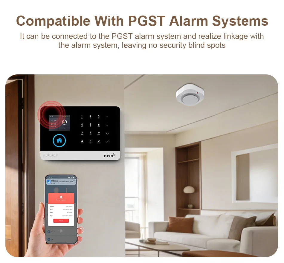 433MHz Wireless Fire Protection Smoke Alarm Sensor Alarm Detector For RF GSM Home Security Alarm Systems