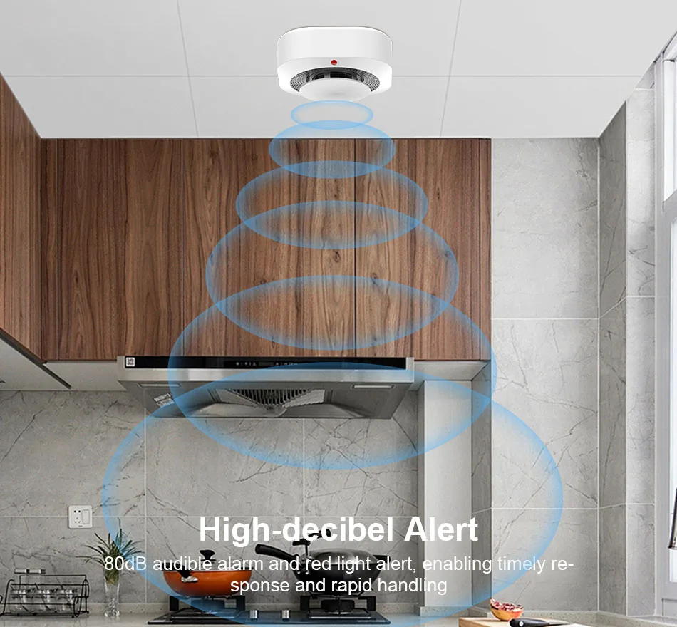 433MHz Wireless Fire Protection Smoke Alarm Sensor Alarm Detector For RF GSM Home Security Alarm Systems