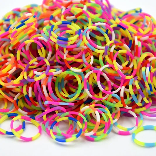 600pc DIY Toys Rubber Loom Bands Set Kid DIY Bracelet Silicone Rubber Bands Elastic Rainbow Weave Loom Bands Toy for Kids Goods