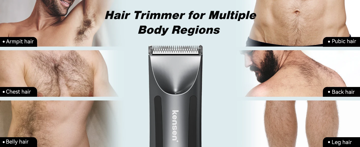 KENSEN S10 Electric Body Hair Trimmer for Men Women Balls Shaver Hair Removal Bikini Trimmer Groin Groomer Clipper Beard Razor