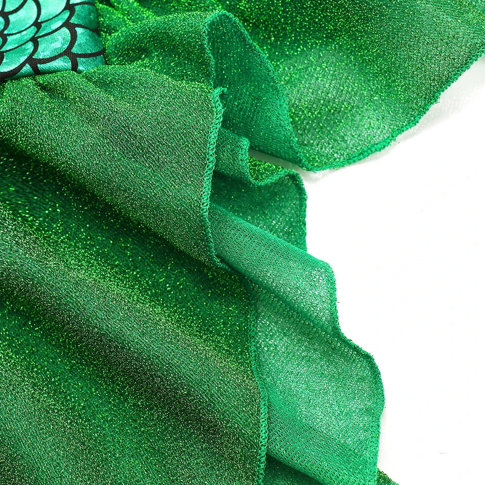Mermaid Ariel Girls Dress Short Sleeve Tulle Cosplay Princess Costume Carnival Party Girl Princess Dress Party Dresses For Girls