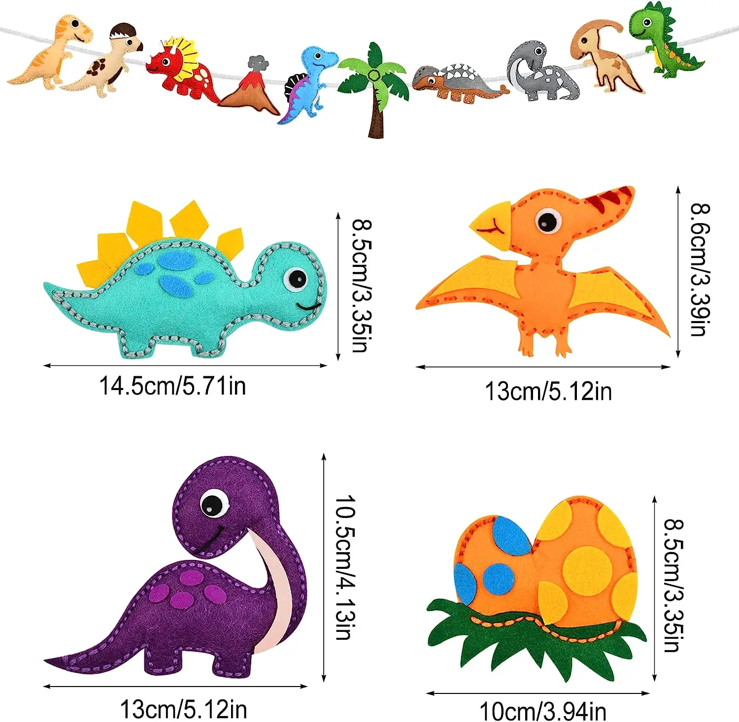 Woodland Animals Craft Kit Forest Creatures DIY Sewing Felt Plush Animals for Kids Beginners Educational Sewing Set Girl Art Toy