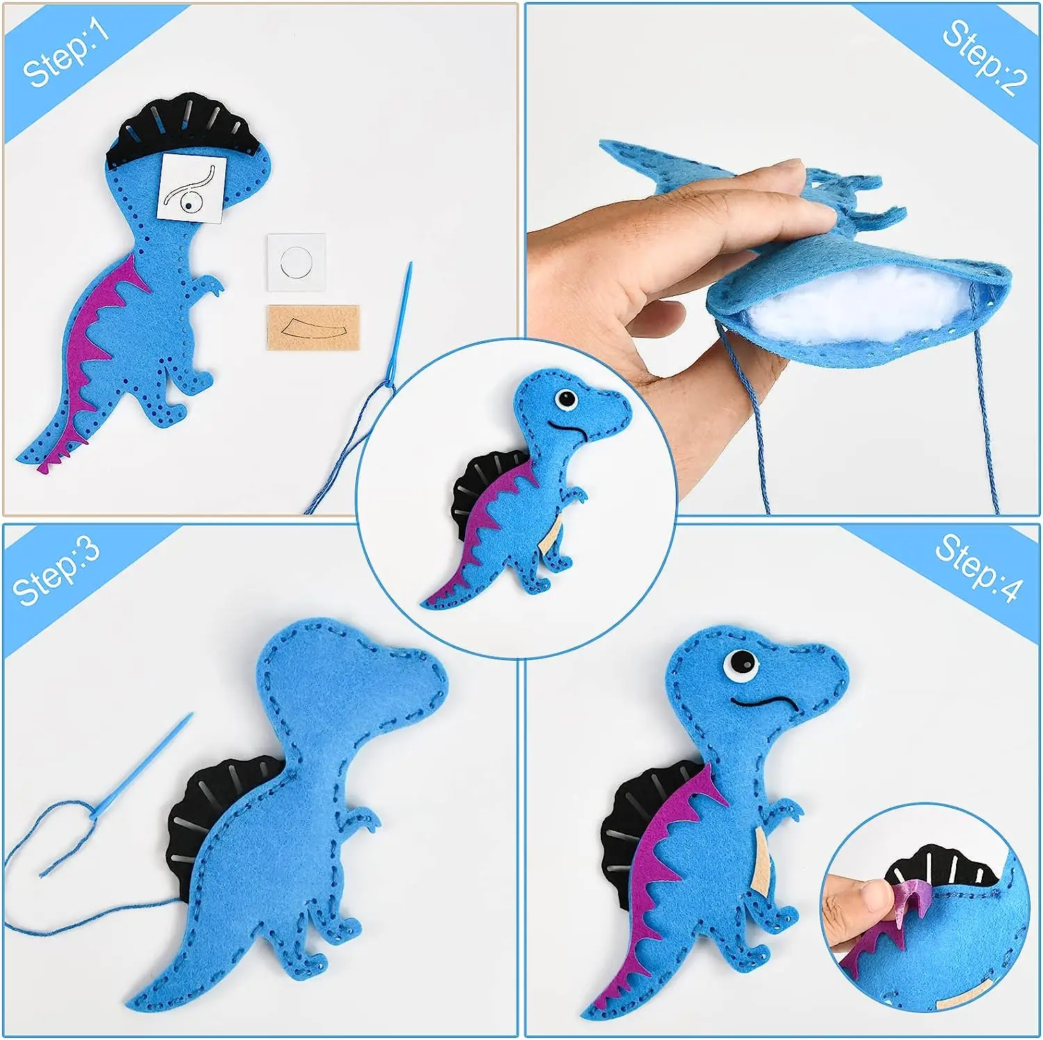 Woodland Animals Craft Kit Forest Creatures DIY Sewing Felt Plush Animals for Kids Beginners Educational Sewing Set Girl Art Toy