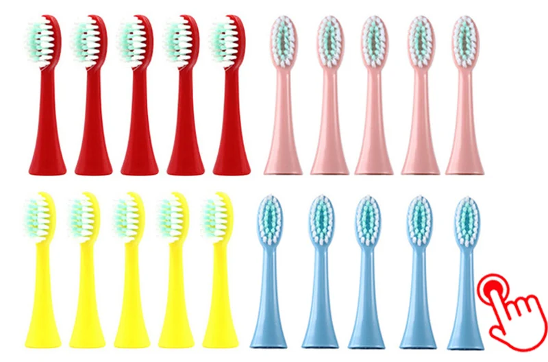 Sonic Children Electric Toothbrush With 12pcs Brush Heads IPX7 Waterproof Ultrasonic Rechargeable Timer Soft Hair Cleaning Brush