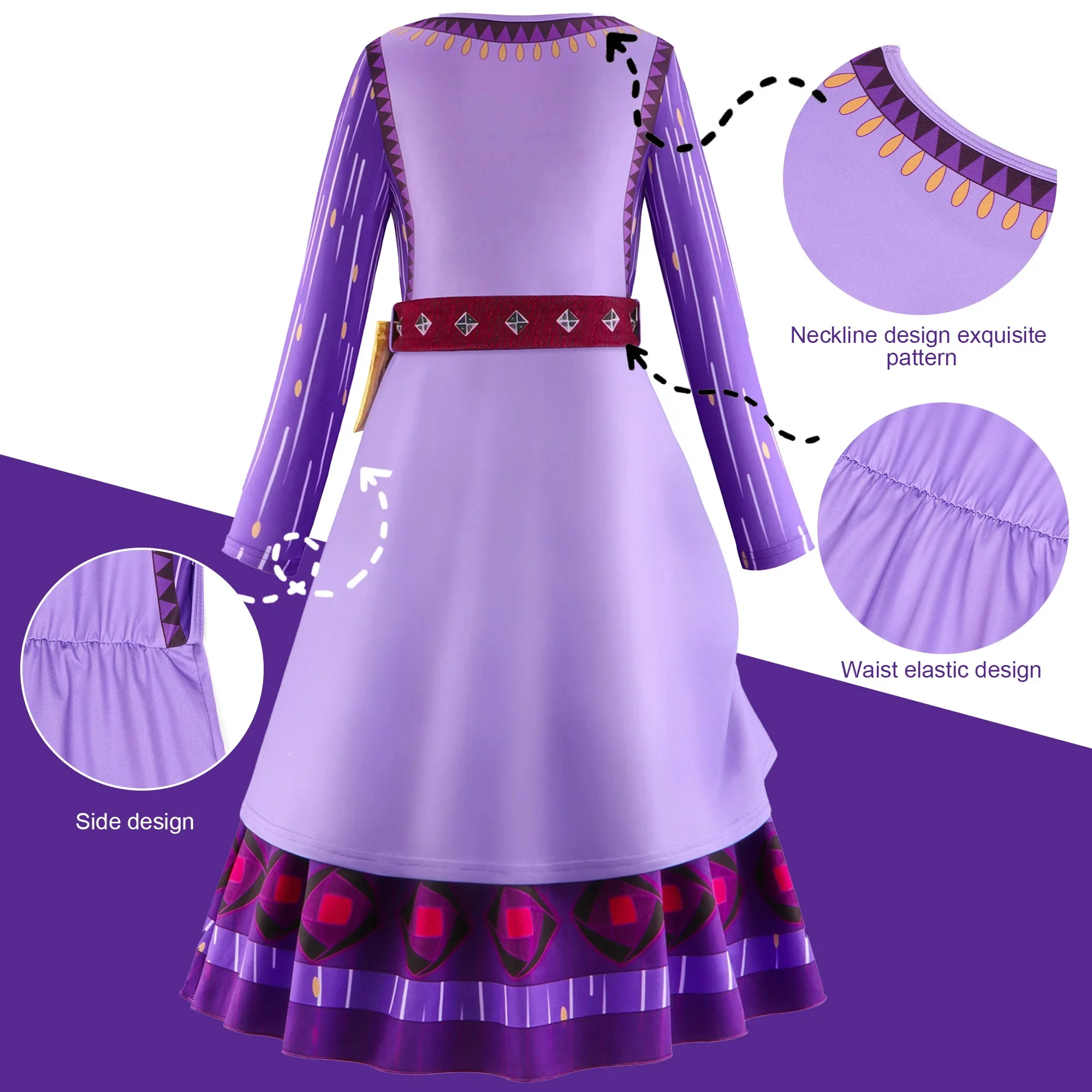 New Girls Carnival Wish Queen Amaya Cosplay Costume For Kids Birthday Party Princess Dress UP Children Role Play Fancy Outfits
