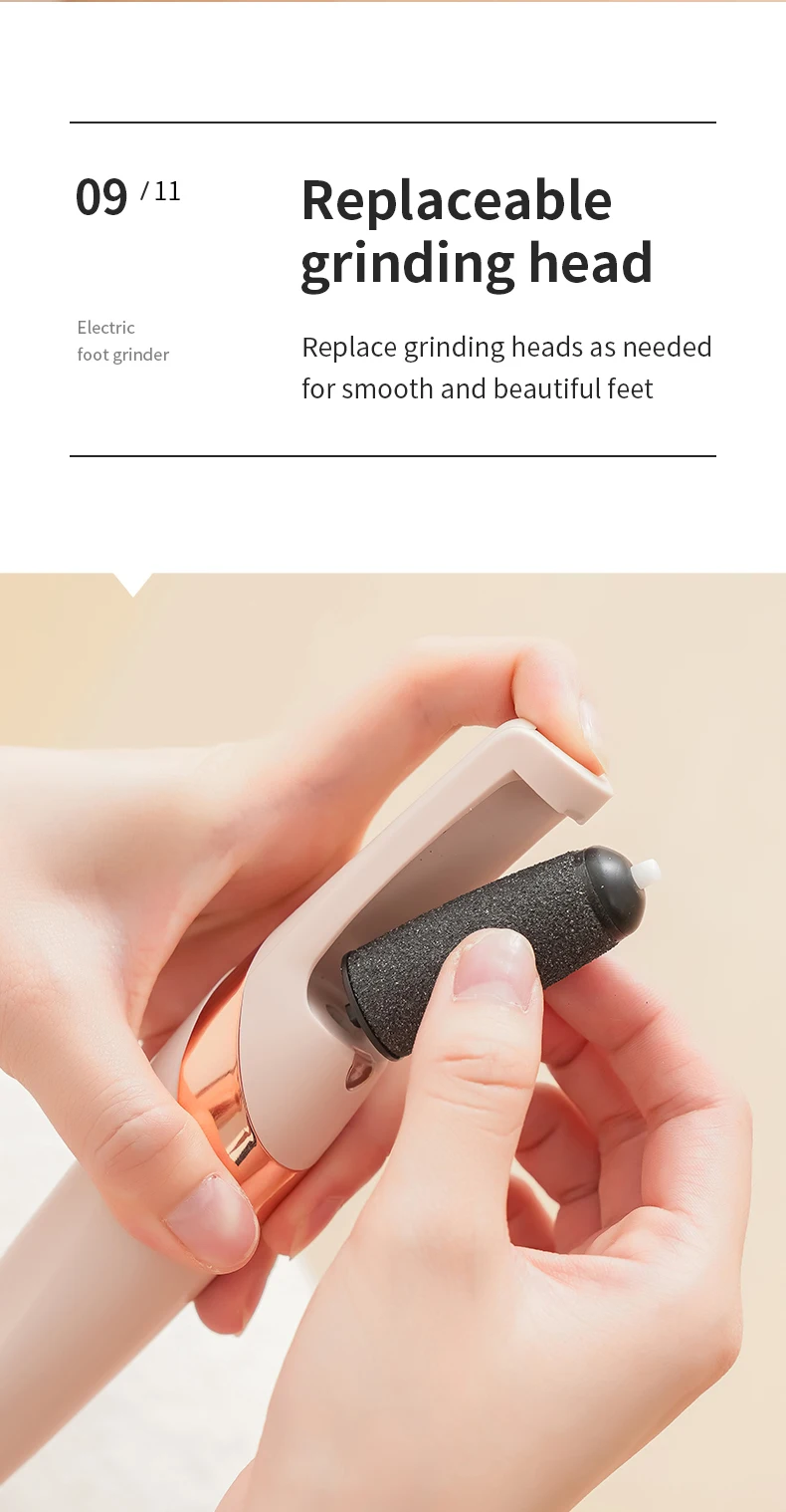 Cordless Rechargeable Electric Callus Remover, Foot File for Dry Coarse Skin Removal on Heels, for Women & Men