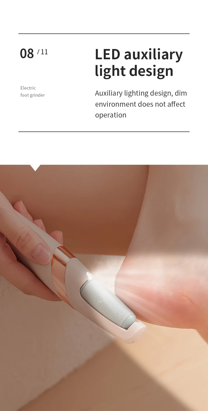 Cordless Rechargeable Electric Callus Remover, Foot File for Dry Coarse Skin Removal on Heels, for Women & Men