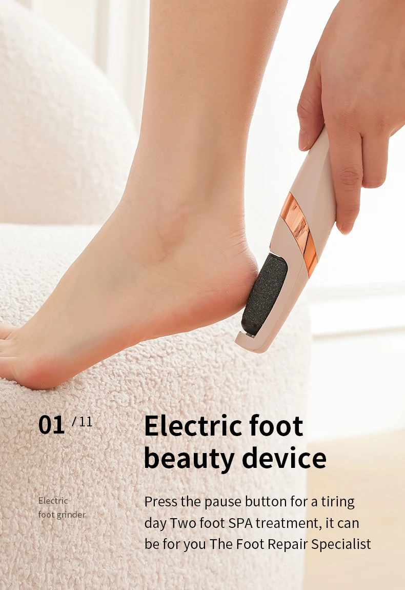 Cordless Rechargeable Electric Callus Remover, Foot File for Dry Coarse Skin Removal on Heels, for Women & Men